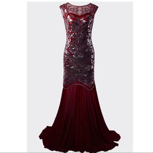 1920s Style Long Prom/Evening/Party gown